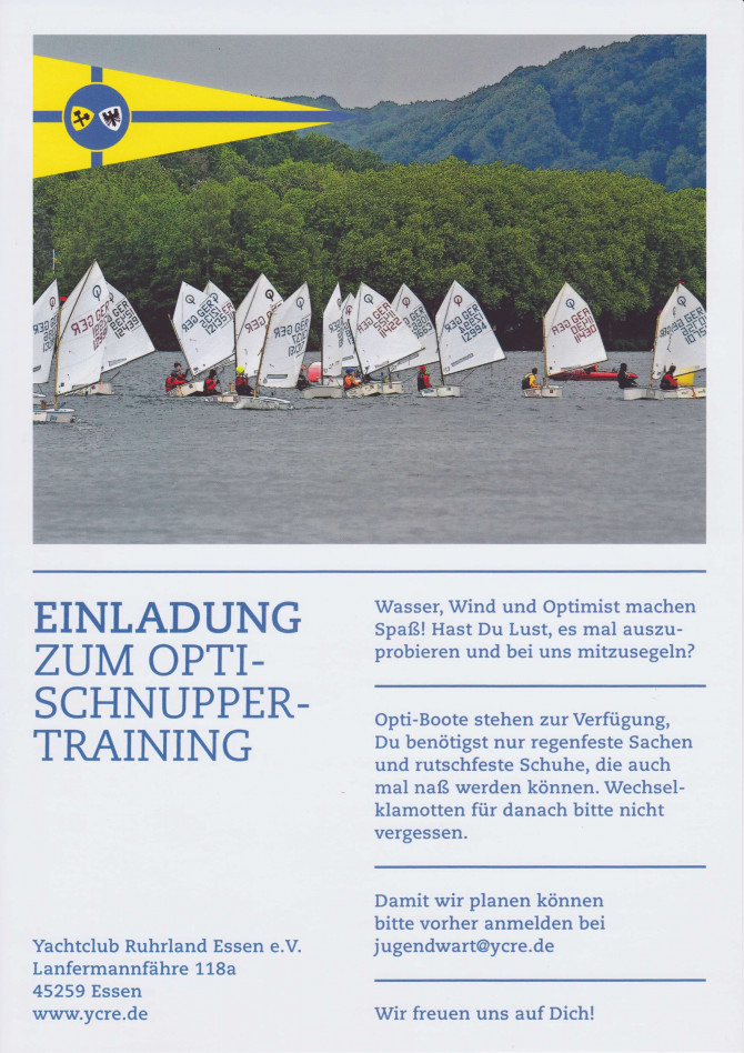 Opti Schnuppertraining 2018